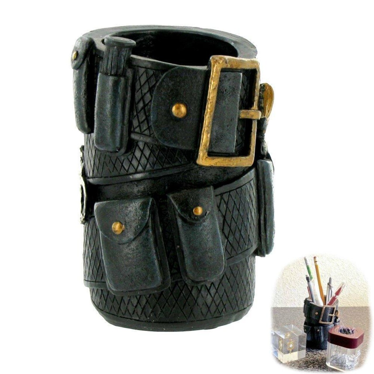 Police Officer Belt Pen and Pencil Holder Police Gifts Idea Police Decor Memorabilia Polyresin Desk Organizer